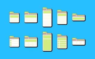 Collection of Note List Window vector