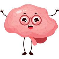 cute cartoon character organ Brain vector