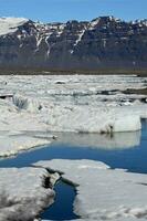 Global Warming with Melting Glacier in Iceland photo