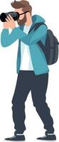 Vector flat design characters photographer take picture