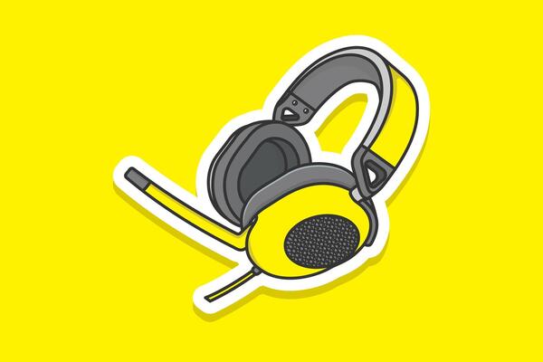 Headphone Stickers - Free communications Stickers