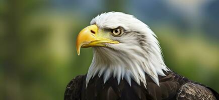 Portrait of an american bald eagle, wildlife. Generative AI photo