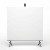 blank whiteboard on the wall. Generative AI photo