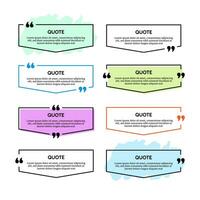 Set of quote box frames vector