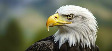 retrato de un americano calvo águila, fauna silvestre. generativo ai foto