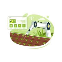 Smart farm and agriculture technology concept vector