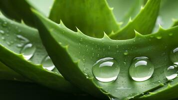 Visualizing the presentation of the plant Aloe Vera. Generative AI photo