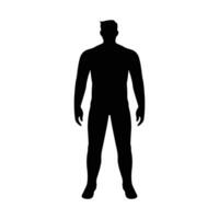 Body mass index colorful vector flat illustration isolated on white background. BMI male silhouette from underweight to extremely obese. Various man body with different weight