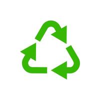reciclar icono símbolo vector. reciclaje y rotación flecha icono paquete vector