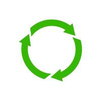 Recycle icon symbol vector. Recycling and rotation arrow icon pack vector