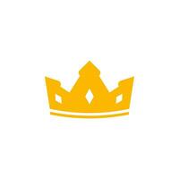 Gold crown icon. Drawing yellow heraldic diadem of royalty and power with luxury decoration in vintage medieval vector style