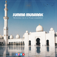 jumma Mubarak psd modelo social medios de comunicación enviar