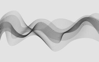gris geométrico cuadrícula ola. resumen futurista fluir curva con digital gráfico textura deformaciones para sonido y escanear vector tecnología