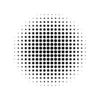 Halftone dotted grunge black circle. Tracery ornament with circular frame effect with creative artistic vector minimalism