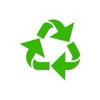 reciclar icono símbolo vector. reciclaje y rotación flecha icono paquete vector