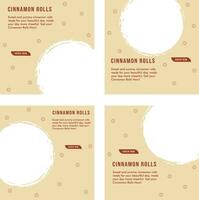 Menu template set vector