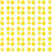 Seamless pattern with yellow stars on white background. vector