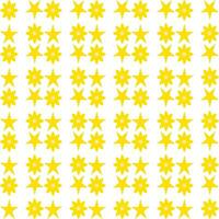 Seamless pattern with yellow stars on white background. vector