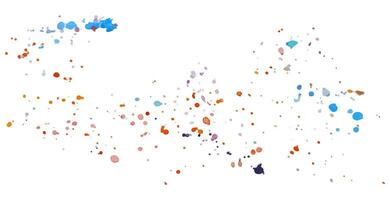 Set of vector splashes of watercolor paints
