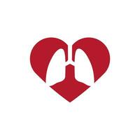 Lungs and Hearth icon. medical vector. Medicine Logo design template for clinic. Heart symbol isolated vector