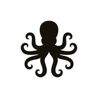 pulpo logo. silueta pulpo vector ilustración