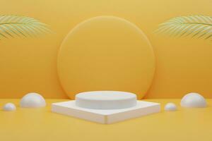 modern minimal mockup podium set abstract background render photo