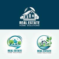 Real estate logo template vector