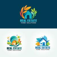 Real estate logo template vector