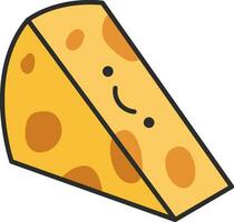 Cheese icon. Vector illustration in flat style. Isolated on white background.