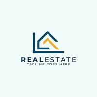 Real Estate Logo Design with Minimalist Style , Realtor logo Template vector