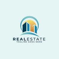 Real Estate Logo Design with Minimalist Style , Realtor logo Template vector