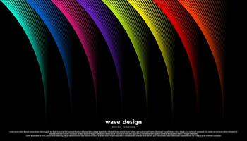 Abstract colorful wave line vector background. Line curve modern design for your ideas, Banners, Placards, Posters. Eps10 vector template.