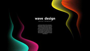 Abstract colorful wave line vector background. Line curve modern design for your ideas, Banners, Placards, Posters. Eps10 vector template.