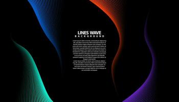 Abstract colorful wave line vector background. Line curve modern design for your ideas, Banners, Placards, Posters. Eps10 vector template.