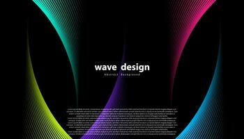 Abstract colorful wave line vector background. Line curve modern design for your ideas, Banners, Placards, Posters. Eps10 vector template.