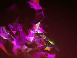 3d abstracttechno background with low poly plexus design photo