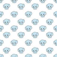 Cute seamless elephant pattern design for decorating, backdrop, fabric, wallpaper and etc. vector