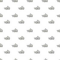 Cute seamless shark pattern design for decorating, backdrop, fabric, wallpaper and etc. vector