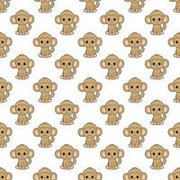 Cute seamless monkey pattern design for decorating, backdrop, fabric, wallpaper and etc. vector