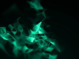 3d abstracttechno background with low poly plexus design photo