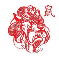 Happy chinese new year 2024 the dragon zodiac sign vector