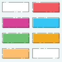 Flat design call to action button collection vector