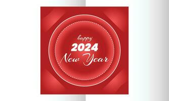 Happy 2024 New Year Greetings Social Media Post vector