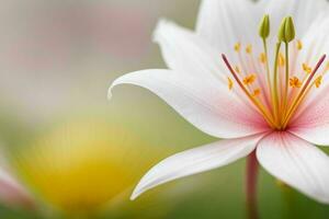 lily flower. background. AI Generative Pro Photo