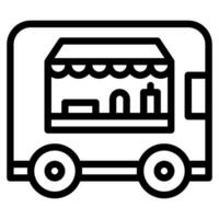 fast food food truck icon vector