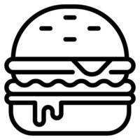 rápido comida hamburguesas icono vector