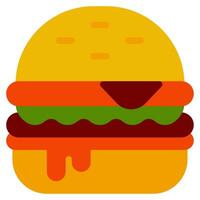 fast food burgers icon vector