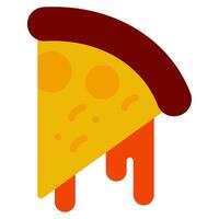 fast food pizza icon vector