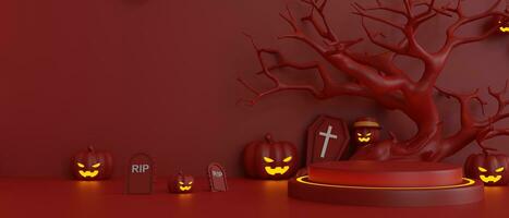 3d rendering Halloween day background photo