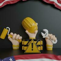 3d rendering Labor day background photo